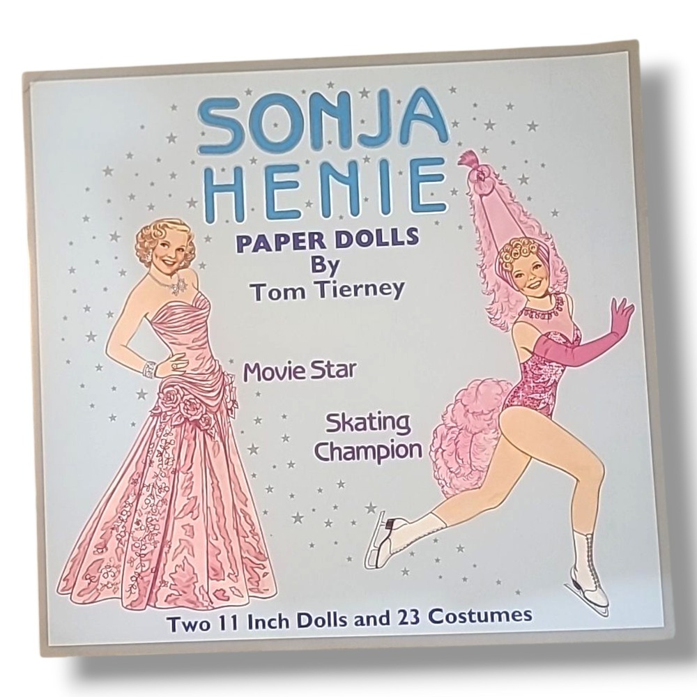 Sonja Henie Paper Dolls Tom Tierney Dover Movie‎ Star Skating Champion Uncut...